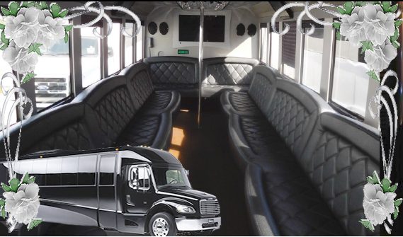 30-passenger party bus interior